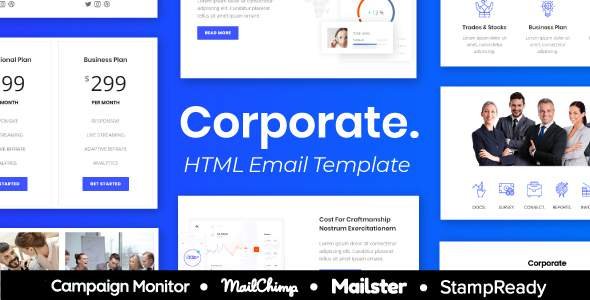 Corporate - Agency Multipurpose Responsive Email Template 60+ Modules + Mailster + Mailchimp
       TFx Wallace Jase