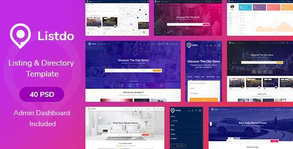 Listdo - Directory & Listings PSD Template
       TFx Jeremiah Jay