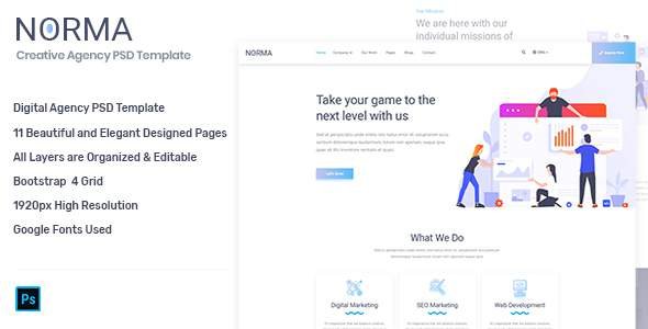 NORMA - Digital Agency Business PSD Template
       TFx Edgar Pace