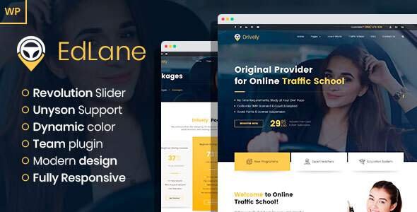 EdLane - Driving School WordPress theme
       TFx Kiyoshi Devereux