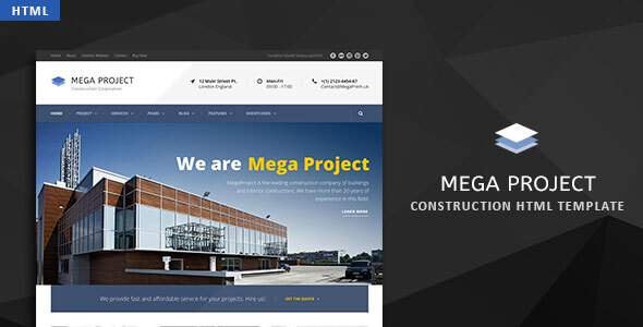 Mega Project - Construction HTML Template
       TFx Dre Bryant