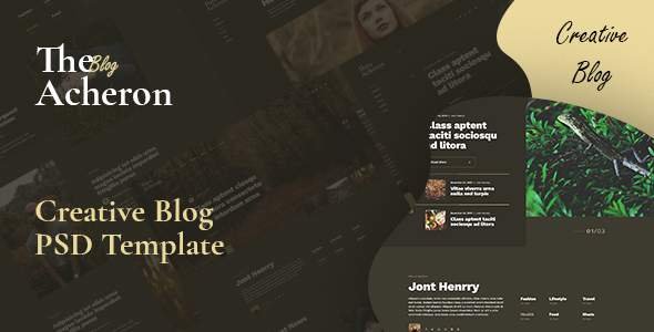 Acheron - Creative blog PSD Template
       TFx Willard Alphonzo