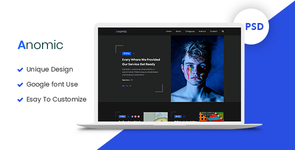 Anomic - Creative Blog PSD Template
       TFx Genghis Karter