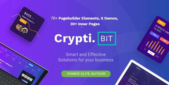 CryptiBIT - Landing Page and ICO/IEO Cryptocurrency WordPress theme
       TFx Takashi Frederick