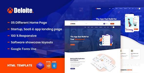 Deloite - Multi Concept Software & App Landing HTML5 Template
       TFx James Lincoln