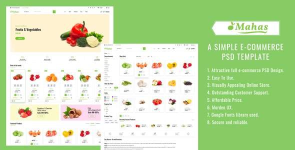 Mahas - A Simple E-commerce Psd Template
       TFx Dustin Royale