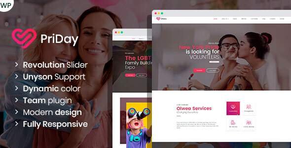 PriDay – LGBT Community WordPress Theme
       TFx Yoshi Carleton