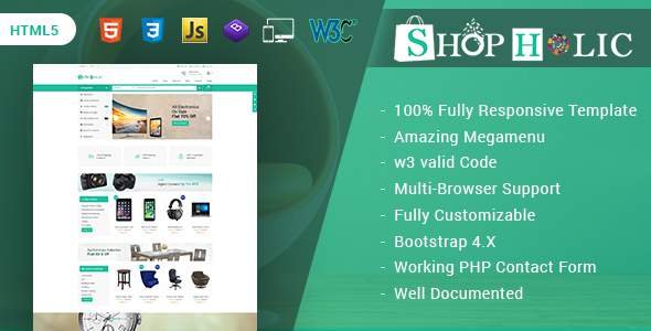 Shopholic - Responsive Multipurpose HTML5 Template
       TFx Harper Ryouichi