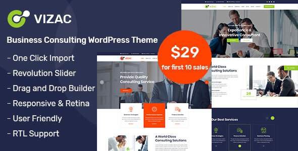 Vizac - Consulting Business WordPress Theme
       TFx Dawson Goddard
