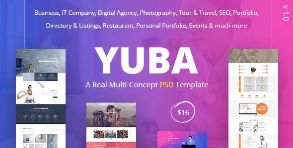 Yuba - A Real Multi-Concept PSD Template
       TFx Scott Irvin