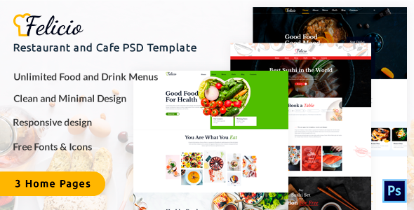 Felicio - Restaurant and Cafe PSD Template
       TFx Randell Isiah