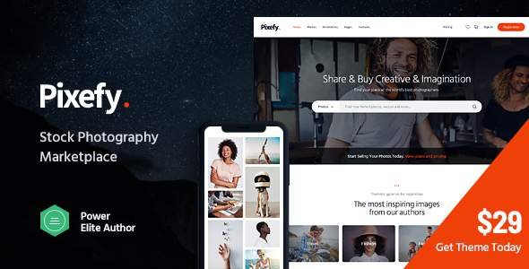 Pixefy | Stock Photography Marketplace Theme
       TFx Jim Franklyn