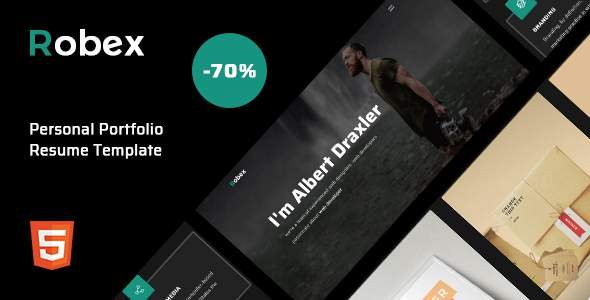 Robex - Personal / Portfolio / Resume Template
       TFx Hughie Eli
