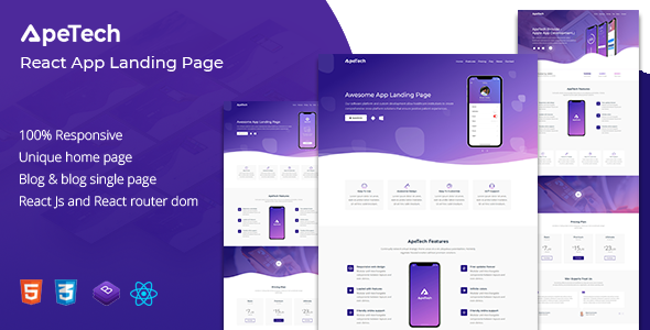 Apetech - React App Landing Page
       TFx Kelley Stanley