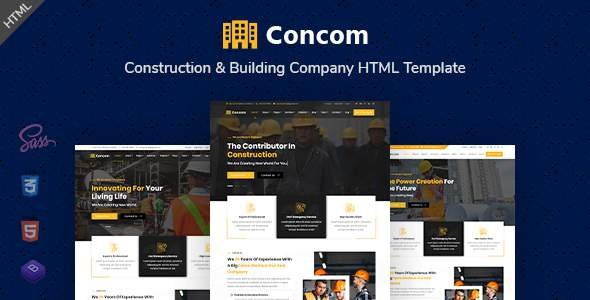 Concom - Construction & Building Company HTML Template
       TFx Kenzie Kurtis