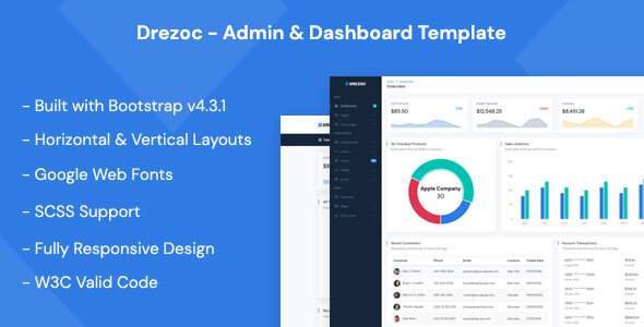 Drezoc - Admin & Dashboard Template
       TFx Tyrrell Rhys