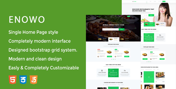Enowo - Restaurants  Responsive HTML Template
       TFx All Kohaku