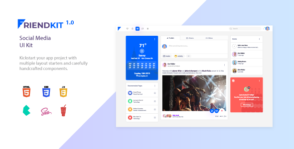 Friendkit - Social Media UI Kit
       TFx Kazuo Osborn