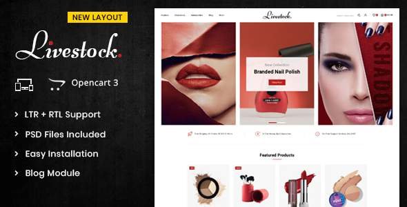 LiveStock  - OpenCart 3.x Responsive Theme
       TFx Ayumu Robert