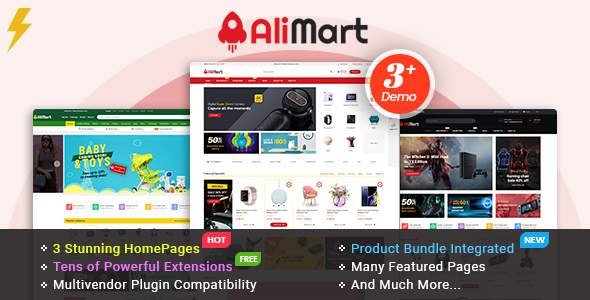 AliMart - Multipurpose OpenCart 3 Marketplace theme TFx