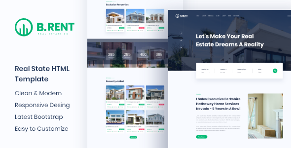 Bizrent - Property Real Estate HTML Template TFx