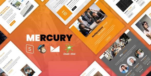 Mercury - Responsive Email Template with Mailchimp Editor StampReady Builder amp Online Composer TFx