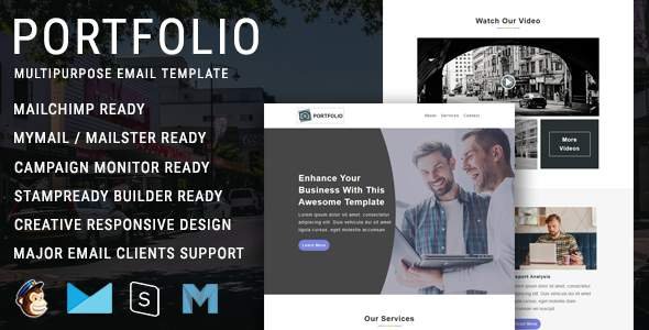 Portfolio - Multipurpose Responsive Email Template with Mailchimp Editor TFx Abner Jirair