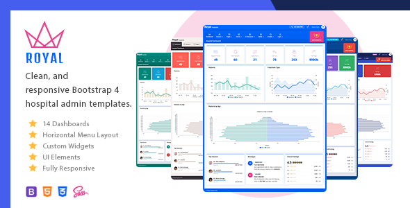 Royal Hospital - Clean amp Minimal Bootstrap Admin Dashboards TFx Frederick Kirk