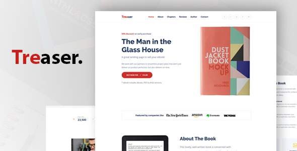 Treaser - Author Book landing Template TFx Harry Norton