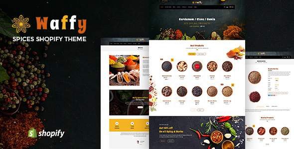 Waffy  Spices Dry Fruits Shopify Theme TFx Triston Shirou