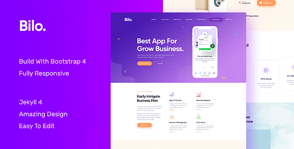 Bilo - App and Software Landing JEKYLL Template TFx