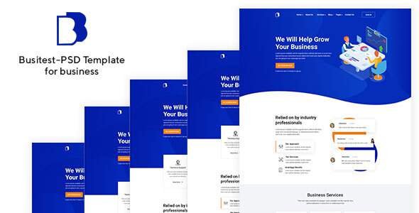 Busitest - PSD Template for Business TFx