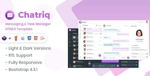 Chatriq - Messaging amp Taskmanager Template TFx