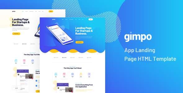 Gimpo - App Landing Page HTML Template TFx