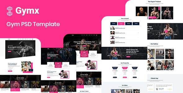 Gymx- Gym PSD Template TFx PSDTemplates