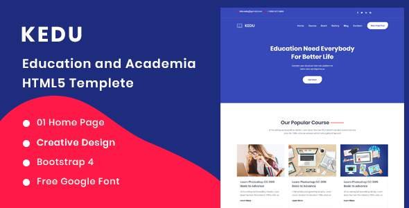 Kedu - Education and Academia HTML5 Template TFx