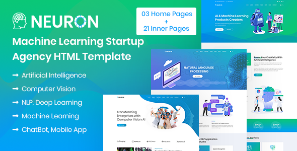 Neuron - Machine Learning amp AI Startups HTML Template TFx