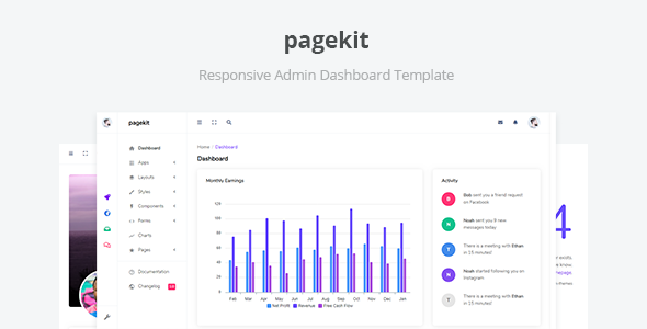 Pagekit - Responsive Admin Dashboard Template TFx