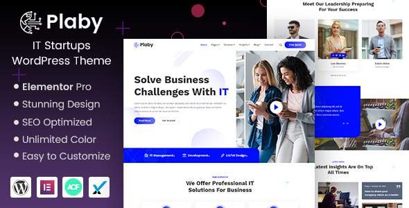 Plaby - IT Startup WordPress Theme TFx WordPress