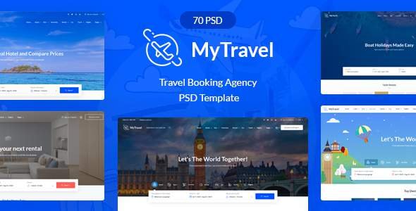 Travel Booking Agency PSD Template TFx PSDTemplates