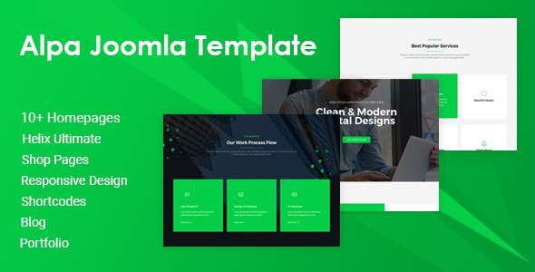 Alpa  Responsive Multipurpose Joomla Website Template TFx