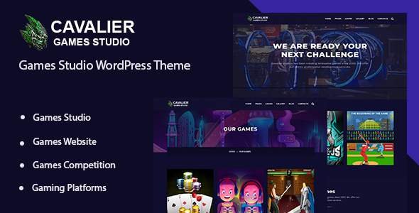 Cavalier - Gaming Studio WordPress Theme TFx