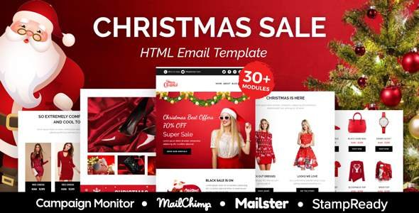 Christmas sale - Multipurpose Responsive Email Template 30 Modules - Mailster amp Mailchimp TFx