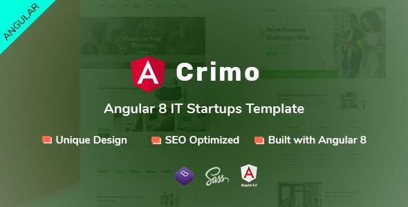 Crimo - Angular 8 IT Startups Template TFx