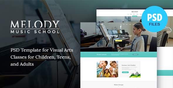 Melody  Music School PSD Template TFx PSDTemplates