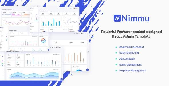 Nimmu - React Admin Template TFx SiteTemplates