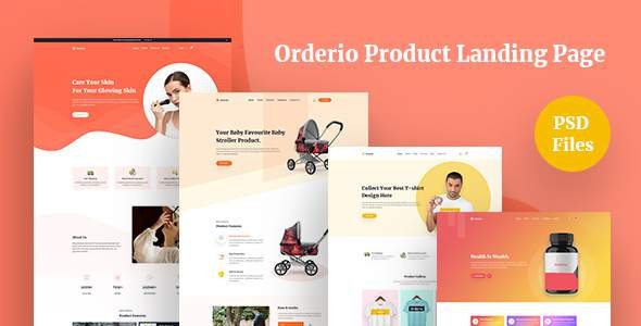 Orderio - Single Product Landing page TFx