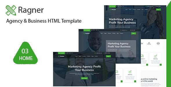 Ragner - Agency amp Startup HTML Template TFx
