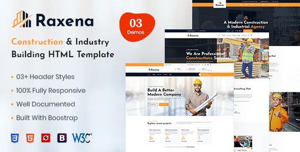 Raxena  Construction HTML Template TFx SiteTemplates