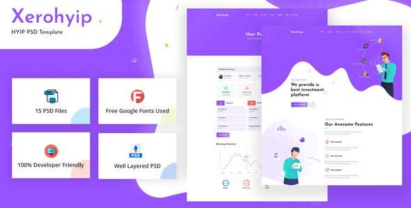 Xerohyip - HYIP Investment Website PSD Template TFx